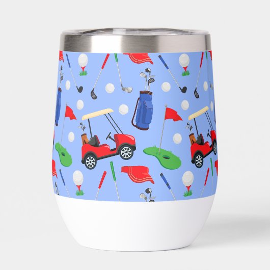 Red Blue & Green Golf Monogram (Achterkant)