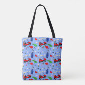 Red Blue & Green Golf Monogram Tote Bag (Achterkant)