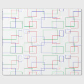 Red Blue Green Squares en Rechthoeken Abstract Cadeaupapier (Vlak)