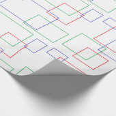 Red Blue Green Squares en Rechthoeken Abstract Cadeaupapier (Hoek)