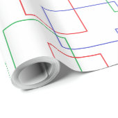 Red Blue Green Squares en Rechthoeken Abstract Cadeaupapier (Rol Hoek)