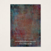 Red Blue Grunge Ketting Holder Display Kaarten Visitekaartje (Achterkant)