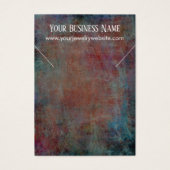 Red Blue Grunge Ketting Holder Display Kaarten Visitekaartje (Voorkant)