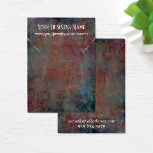 Red Blue Grunge Ketting Holder Display Kaarten Visitekaartje