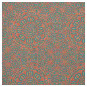 Red Blue Kaleidoscope Geometric Print Pattern Fabr Stof
