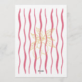 Red Blue Lemon La Dolce Vita Bridal Shower Kaart (Achterkant)