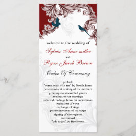 Red, Blue Lovebirds-programma's Programmakaart