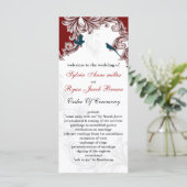 Red, Blue Lovebirds-programma's Programmakaart (Staand voorkant)