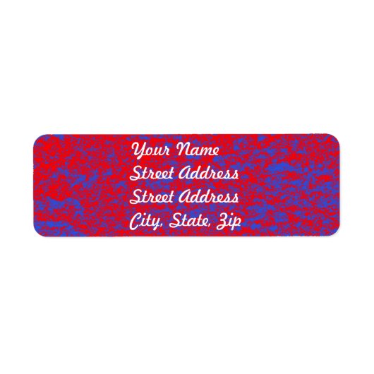 Red & Blue Marble Return Address Sticker (Voorkant)