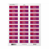 Red & Blue Marble Return Address Sticker (Full Sheet)