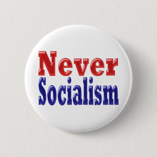 Red Blue Nooit socialisme Ronde Button 5,7 Cm