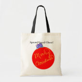 Red Blue Ornament Ball Cheer Tote Bag (Voorkant)
