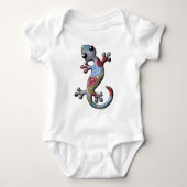Red Blue Paisly climate Gecko Lizard Romper (Voorkant)
