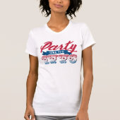 Red Blue Party, zoals het 1776 4e van juli T-Shirt (Voorkant)