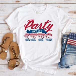 Red Blue Party, zoals het 1776 4e van juli T-Shirt