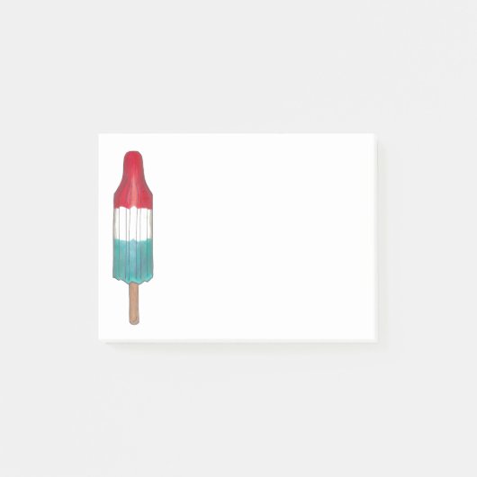 Red Blue Patriotic Rocket Pop Popsiche, 4 juli Post-it® Notes (Voorkant)