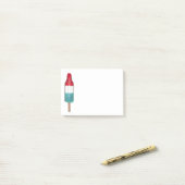 Red Blue Patriotic Rocket Pop Popsiche, 4 juli Post-it® Notes (Op bureau)