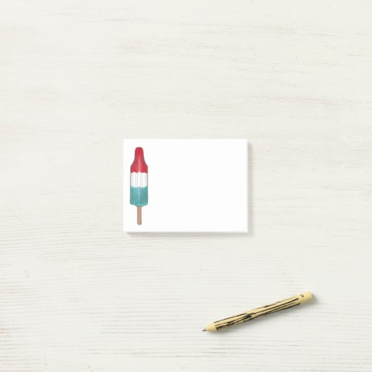 Red Blue Patriotic Rocket Pop Popsiche, 4 juli Post-it® Notes (Op bureau)