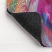 RED BLUE PINK ABSTRACTE WATERVERF Ruby Gemstone Muismat (Hoek)