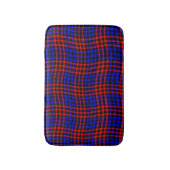 Red Blue Plaid Checker Seamless Pattern Badmat (Voorkant Verticaal)