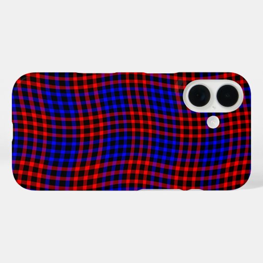 Red Blue Plaid Checker Seamless Pattern Case-Mate iPhone Case (Achterkant (horizontaal))