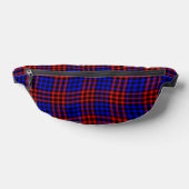 Red Blue Plaid Checker Seamless Pattern Heuptasje (Liggend)