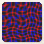Red Blue Plaid Checker Seamless Pattern Kartonnen Onderzetters (Voorkant)