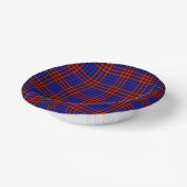 Red Blue Plaid Checker Seamless Pattern Papieren Kommen (Gebogen)