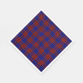 Red Blue Plaid Checker Seamless Pattern Servet (Hoek)
