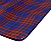 Red Blue Plaid Checker Seamless Pattern Snijplank (Hoek)