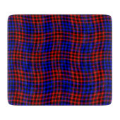 Red Blue Plaid Checker Seamless Pattern Snijplank (Voorkant)