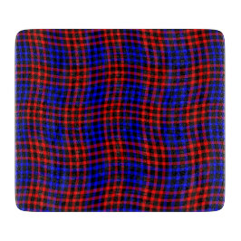 Red Blue Plaid Checker Seamless Pattern Snijplank