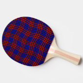 Red Blue Plaid Checker Seamless Pattern Tafeltennisbatje (Zijkant)