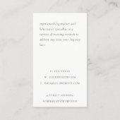 Red Blue Retro Blue French Bulldog Dog Trainer Visitekaartje (Achterkant)