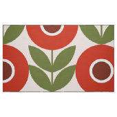 Red,blue,retro,flower pattern,vintage,Scandinavian Stof (Fat Quarter)