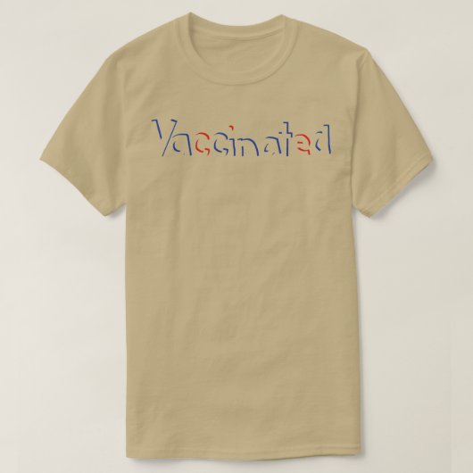Red Blue Shadow-gevaccineerde typografie T-shirt (Design voorkant)