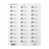 Red Blue Snocone Snow Cone Summer Labels (Full Sheet)