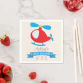 Red & Blue Speelgoed Helikopter Baby shower Servetten (Insitu)