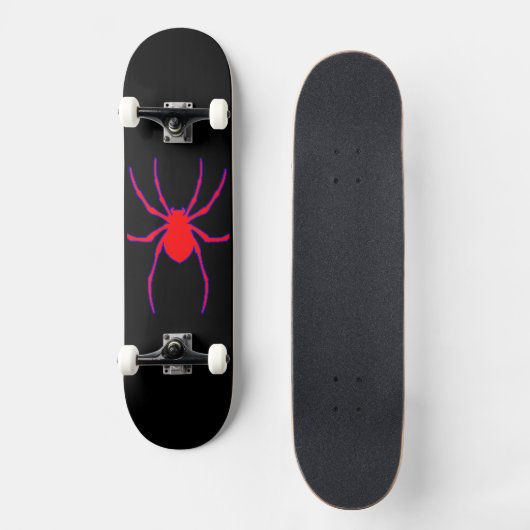 Red Blue Spider Skateboard Design (Voorkant)