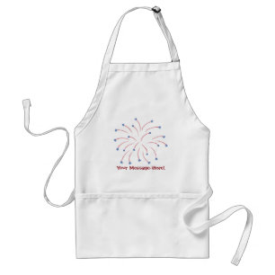 Red Blue Star Fireworks Patriottic Schorten
