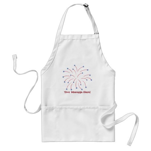 Red Blue Star Fireworks Patriottic Schorten (Voorkant)