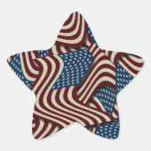 Red & Blue Stars & Stripes Verenigde Staten Amerik Ster Sticker (Voorkant)