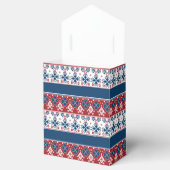 Red Blue Striped Noors patroon Bedankdoosjes (Geopend)