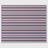 Red Blue Striped Noors patroon Cadeaupapier (Vlak)