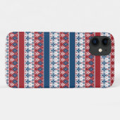 Red Blue Striped Noors patroon Case-Mate iPhone Case (Achterkant (horizontaal))