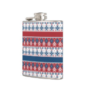 Red Blue Striped Noors patroon Heupfles (Links)