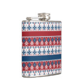 Red Blue Striped Noors patroon Heupfles (Rechts)