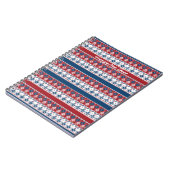 Red Blue Striped Noors patroon Notitieboek (Linkerzijde)