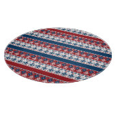 Red Blue Striped Noors patroon Snijplank (Hoek)