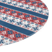 Red Blue Striped Noors patroon Snijplank (Hoek)